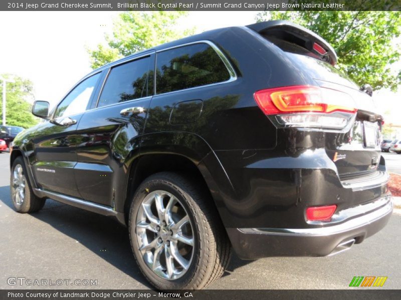 Brilliant Black Crystal Pearl / Summit Grand Canyon Jeep Brown Natura Leather 2014 Jeep Grand Cherokee Summit