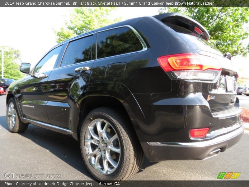 Brilliant Black Crystal Pearl / Summit Grand Canyon Jeep Brown Natura Leather 2014 Jeep Grand Cherokee Summit