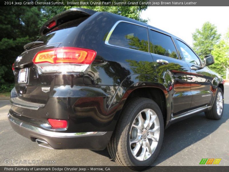 Brilliant Black Crystal Pearl / Summit Grand Canyon Jeep Brown Natura Leather 2014 Jeep Grand Cherokee Summit