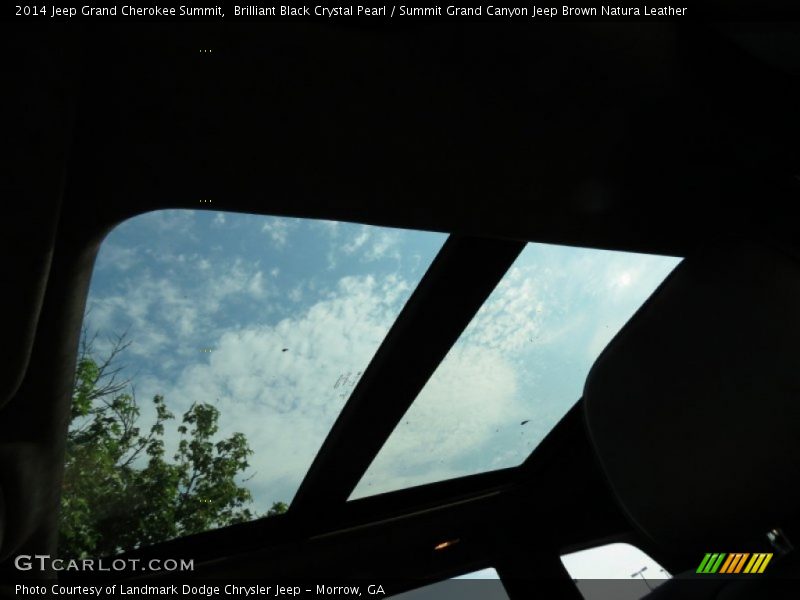 Brilliant Black Crystal Pearl / Summit Grand Canyon Jeep Brown Natura Leather 2014 Jeep Grand Cherokee Summit