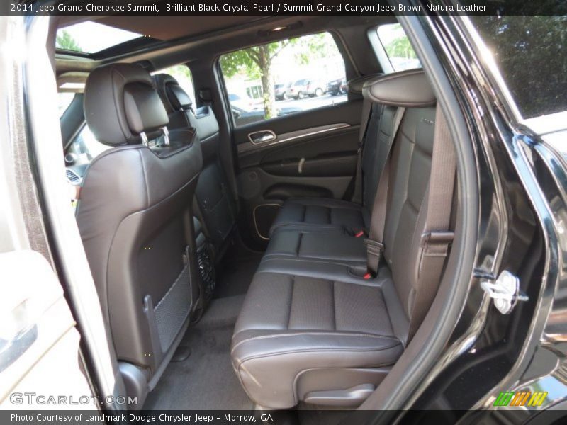 Brilliant Black Crystal Pearl / Summit Grand Canyon Jeep Brown Natura Leather 2014 Jeep Grand Cherokee Summit