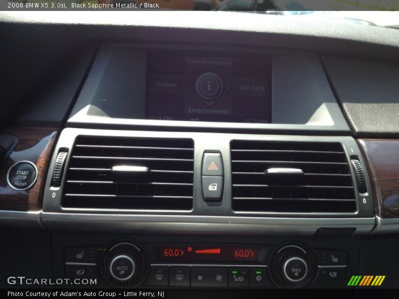 Black Sapphire Metallic / Black 2008 BMW X5 3.0si