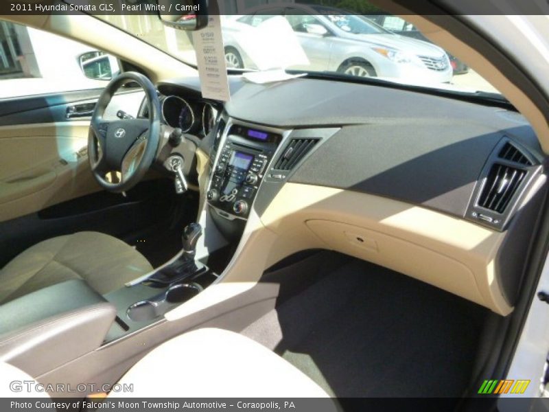 Pearl White / Camel 2011 Hyundai Sonata GLS