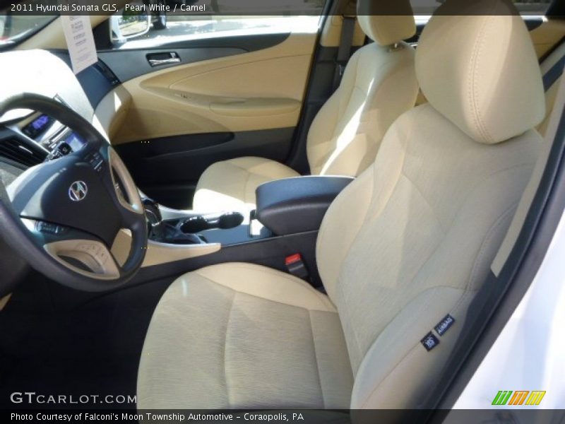 Pearl White / Camel 2011 Hyundai Sonata GLS