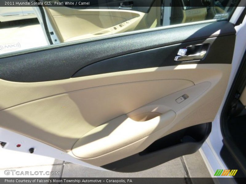 Pearl White / Camel 2011 Hyundai Sonata GLS