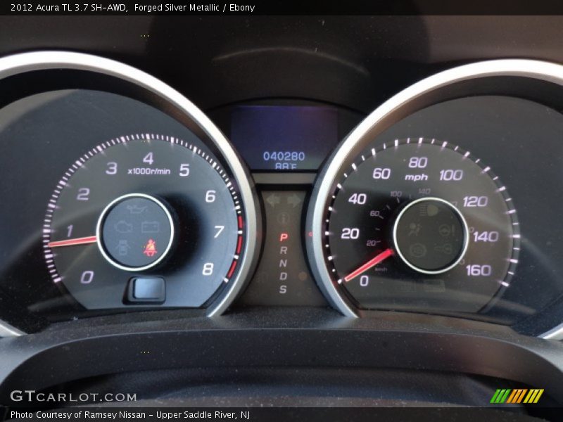 Forged Silver Metallic / Ebony 2012 Acura TL 3.7 SH-AWD