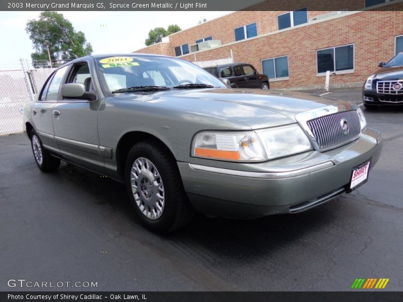Spruce Green Metallic / Light Flint 2003 Mercury Grand Marquis GS