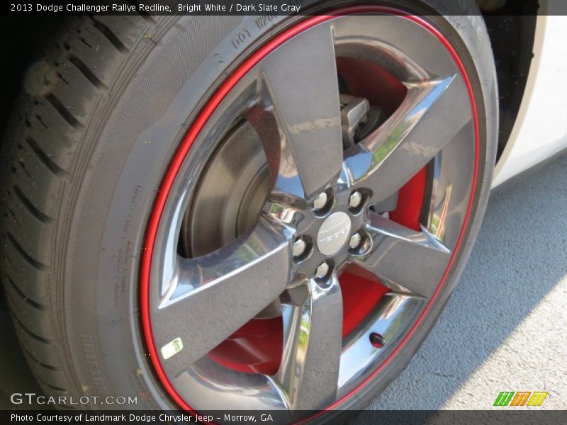 Bright White / Dark Slate Gray 2013 Dodge Challenger Rallye Redline