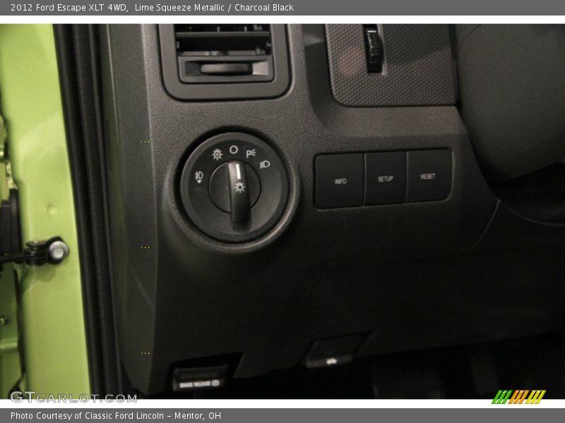 Lime Squeeze Metallic / Charcoal Black 2012 Ford Escape XLT 4WD
