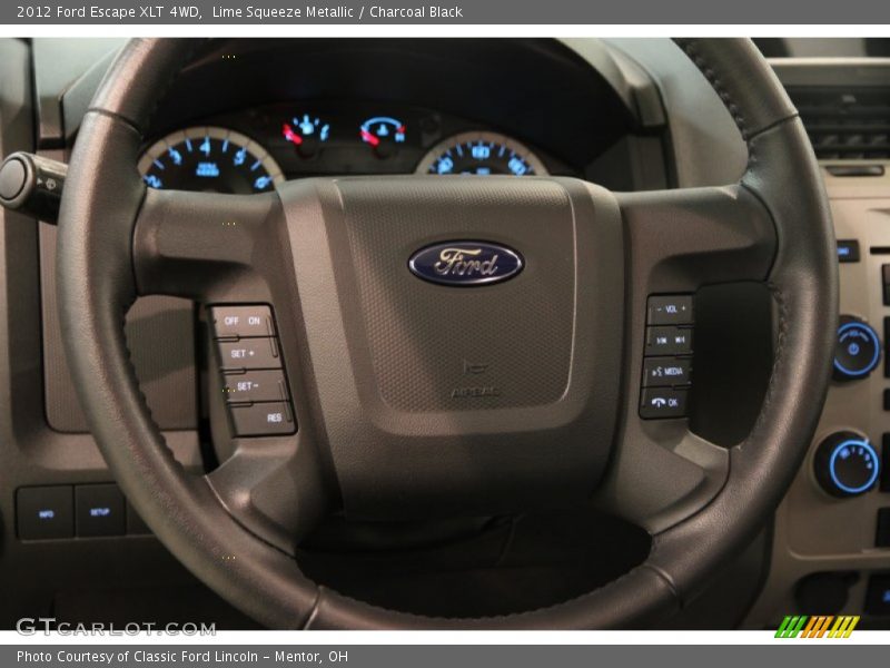 Lime Squeeze Metallic / Charcoal Black 2012 Ford Escape XLT 4WD