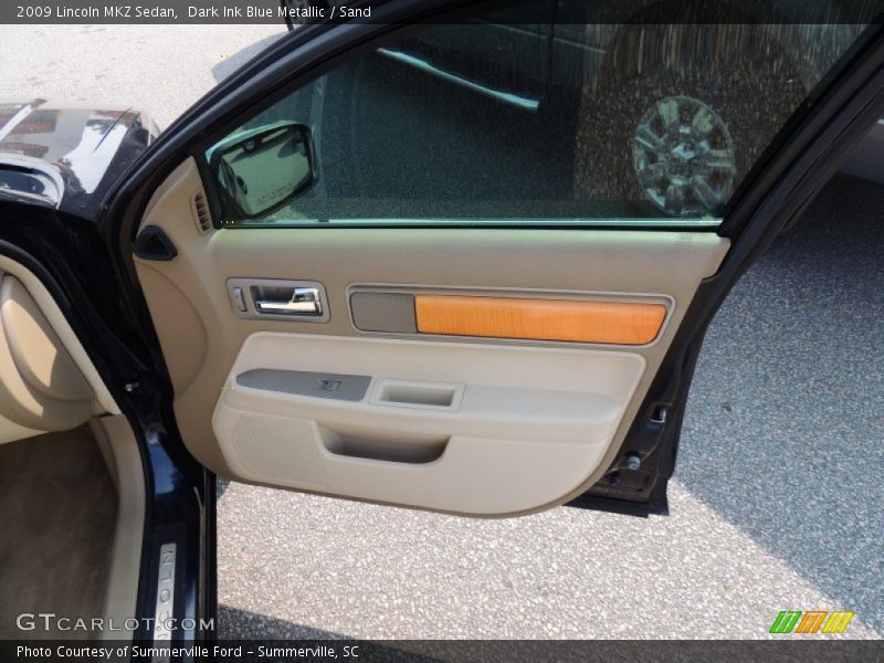 Dark Ink Blue Metallic / Sand 2009 Lincoln MKZ Sedan