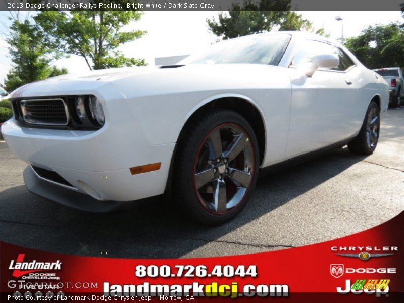 Bright White / Dark Slate Gray 2013 Dodge Challenger Rallye Redline