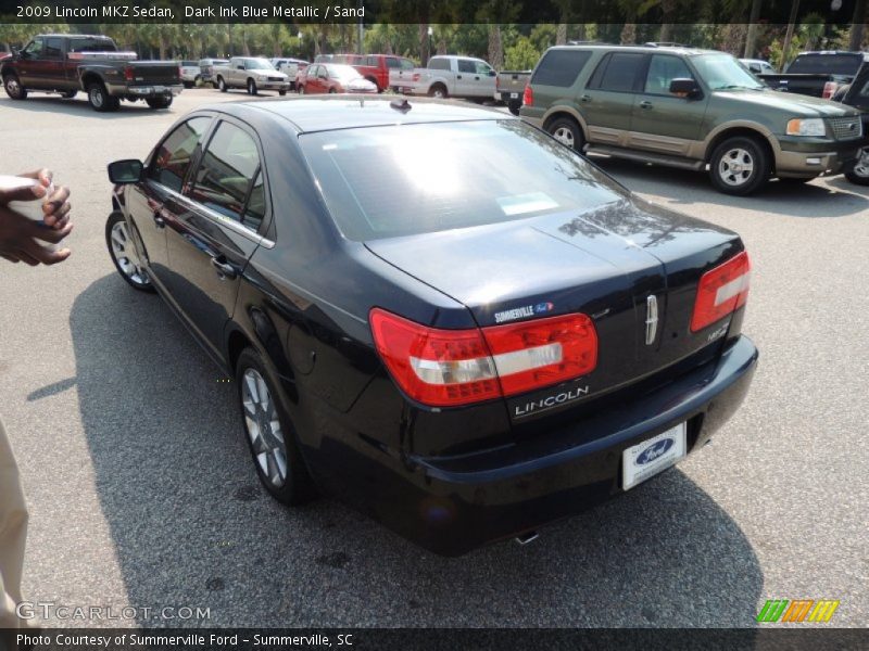 Dark Ink Blue Metallic / Sand 2009 Lincoln MKZ Sedan