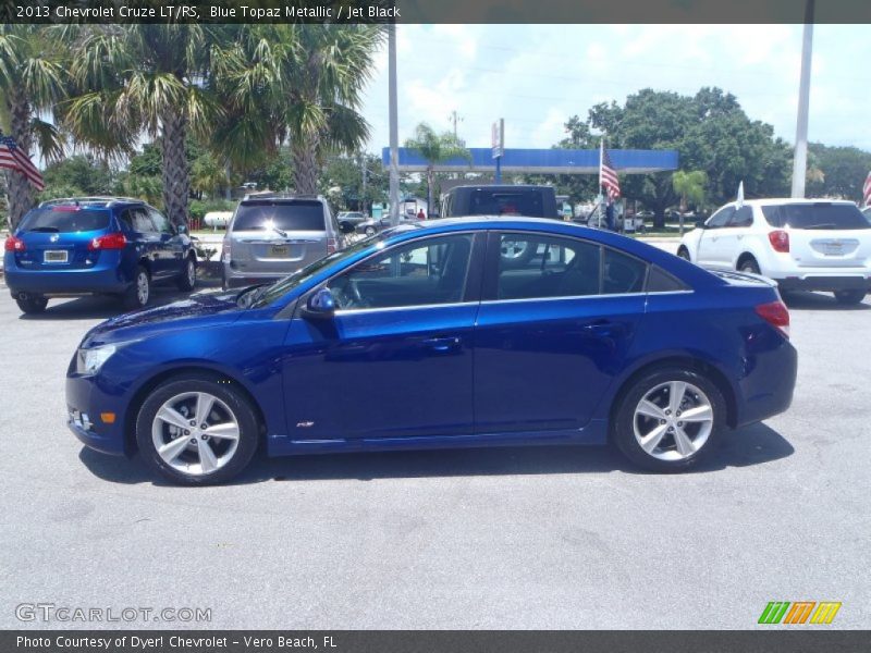 Blue Topaz Metallic / Jet Black 2013 Chevrolet Cruze LT/RS