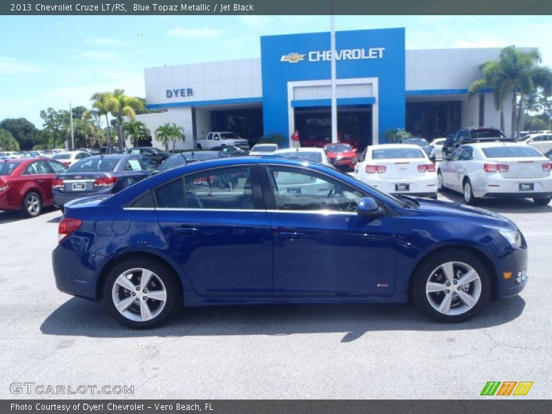 Blue Topaz Metallic / Jet Black 2013 Chevrolet Cruze LT/RS