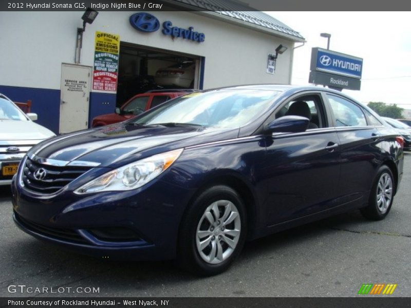 Indigo Night Blue / Gray 2012 Hyundai Sonata GLS