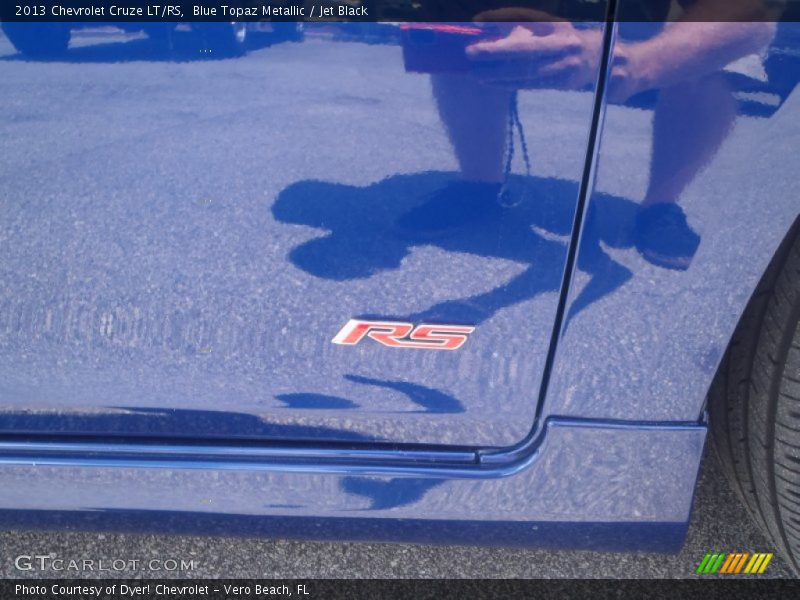 Blue Topaz Metallic / Jet Black 2013 Chevrolet Cruze LT/RS