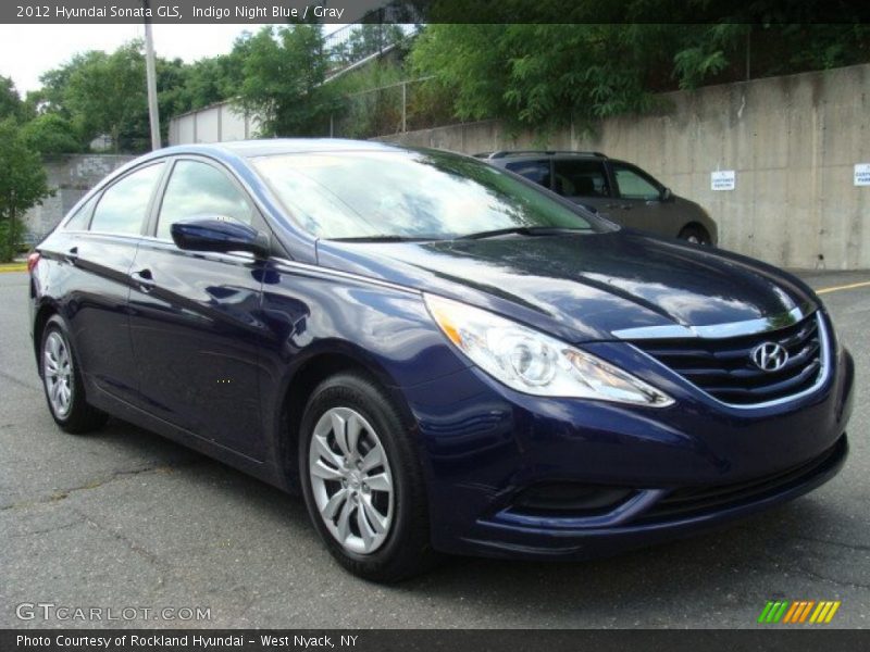 Indigo Night Blue / Gray 2012 Hyundai Sonata GLS