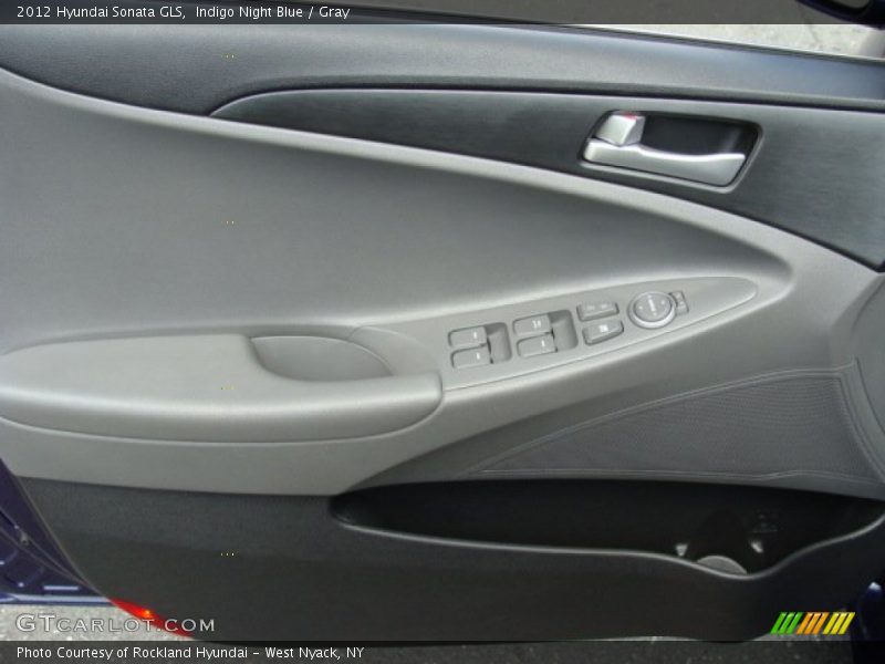 Indigo Night Blue / Gray 2012 Hyundai Sonata GLS