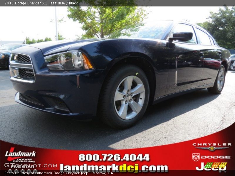 Jazz Blue / Black 2013 Dodge Charger SE