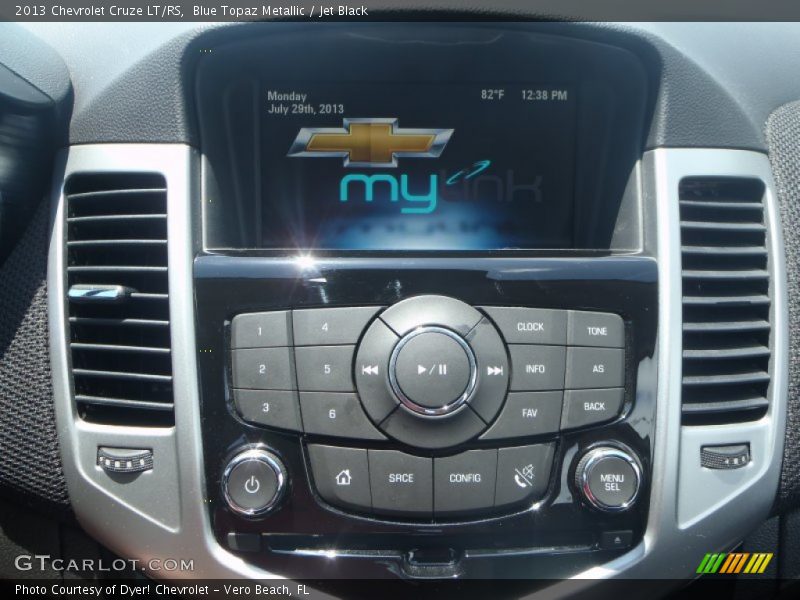 Blue Topaz Metallic / Jet Black 2013 Chevrolet Cruze LT/RS