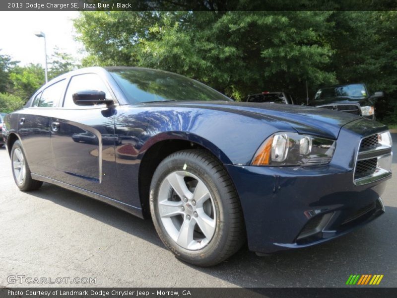 Jazz Blue / Black 2013 Dodge Charger SE