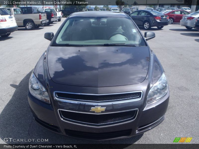 Taupe Gray Metallic / Titanium 2011 Chevrolet Malibu LS
