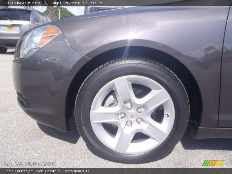 Taupe Gray Metallic / Titanium 2011 Chevrolet Malibu LS