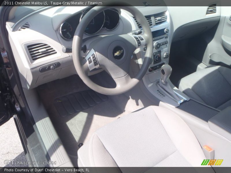 Taupe Gray Metallic / Titanium 2011 Chevrolet Malibu LS