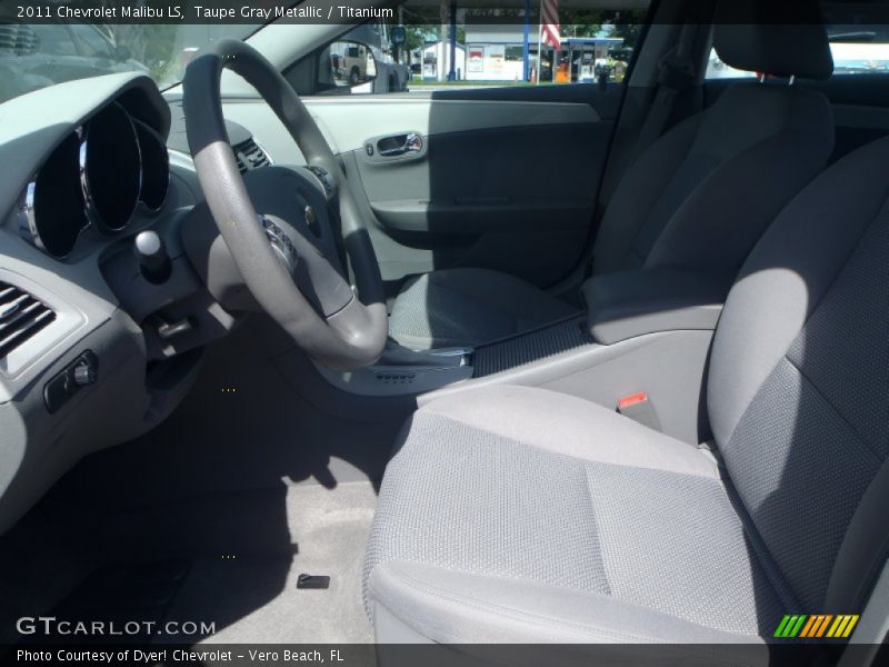 Taupe Gray Metallic / Titanium 2011 Chevrolet Malibu LS