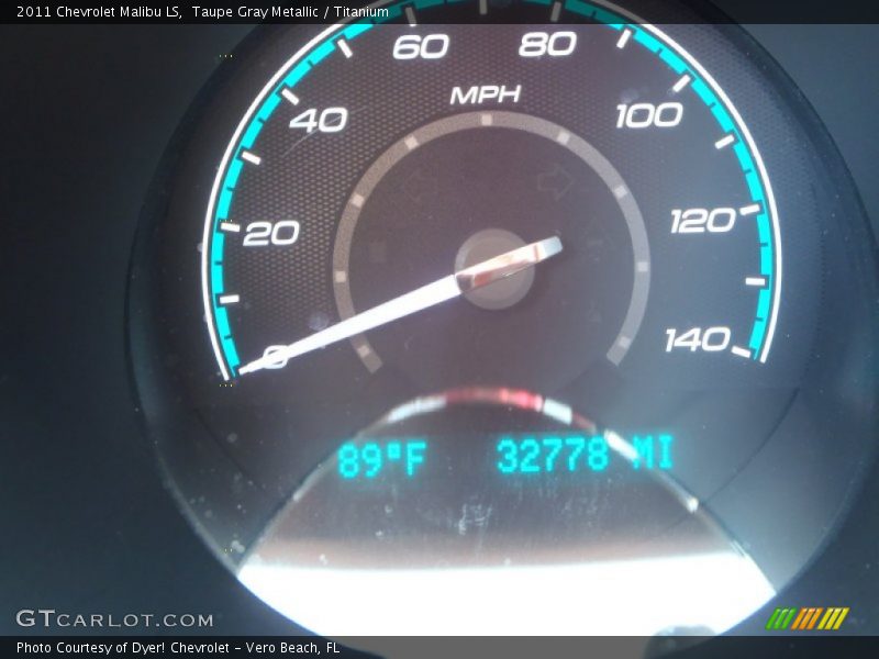Taupe Gray Metallic / Titanium 2011 Chevrolet Malibu LS