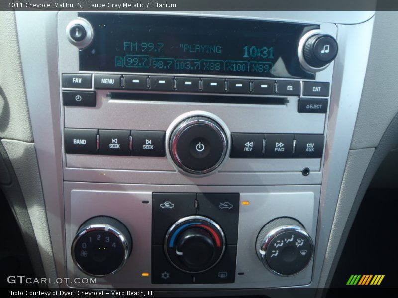 Taupe Gray Metallic / Titanium 2011 Chevrolet Malibu LS