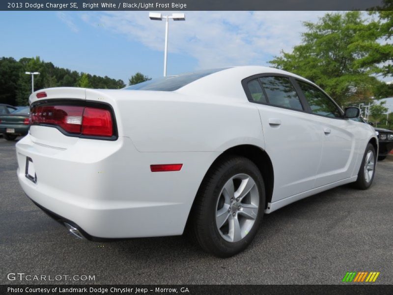 Bright White / Black/Light Frost Beige 2013 Dodge Charger SE