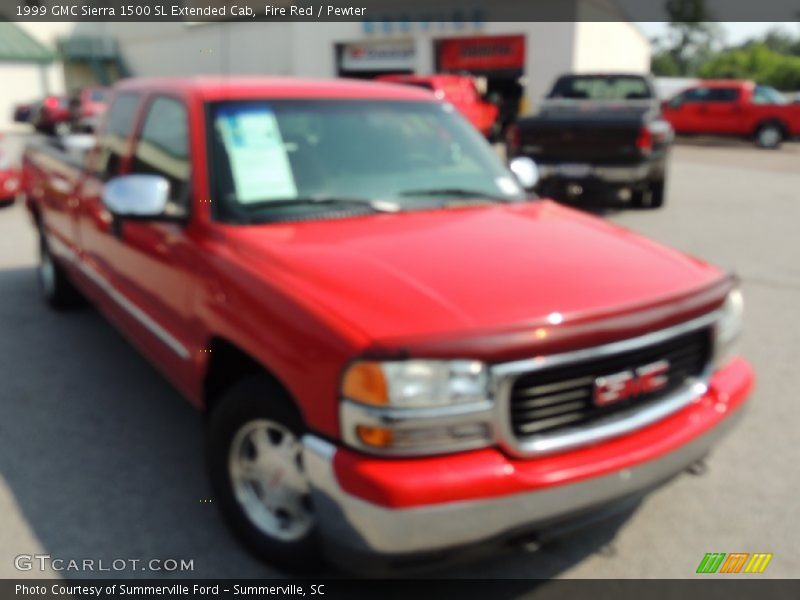 Fire Red / Pewter 1999 GMC Sierra 1500 SL Extended Cab