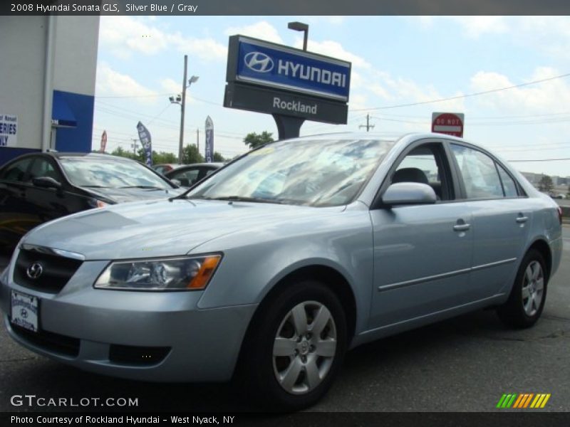 Silver Blue / Gray 2008 Hyundai Sonata GLS