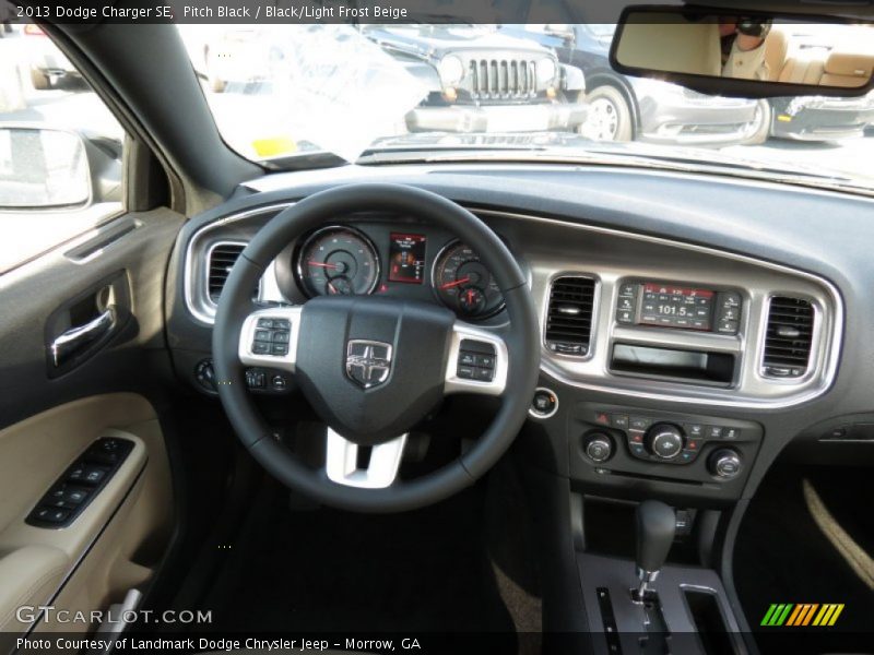 Pitch Black / Black/Light Frost Beige 2013 Dodge Charger SE