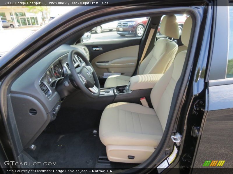 Pitch Black / Black/Light Frost Beige 2013 Dodge Charger SE