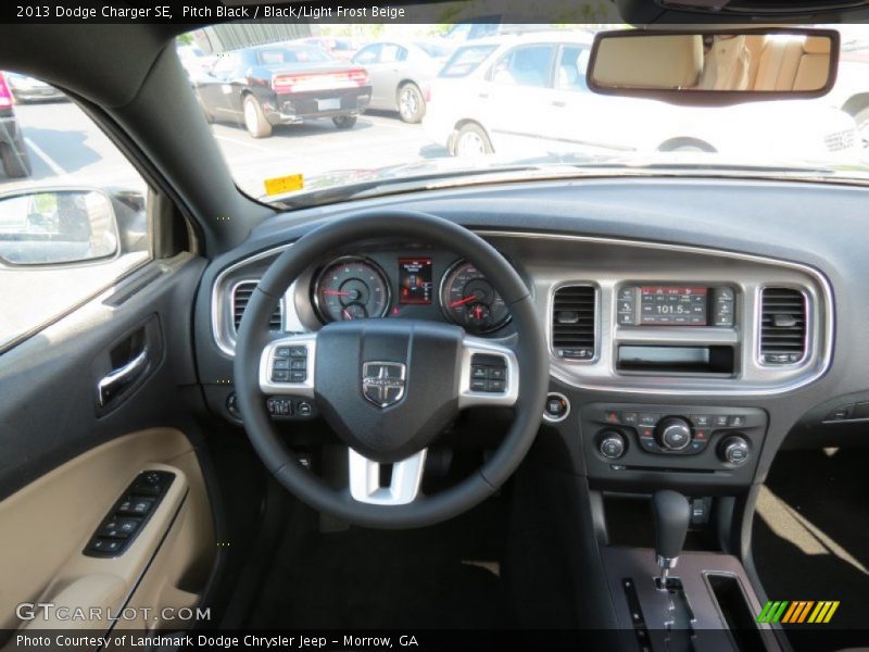 Pitch Black / Black/Light Frost Beige 2013 Dodge Charger SE