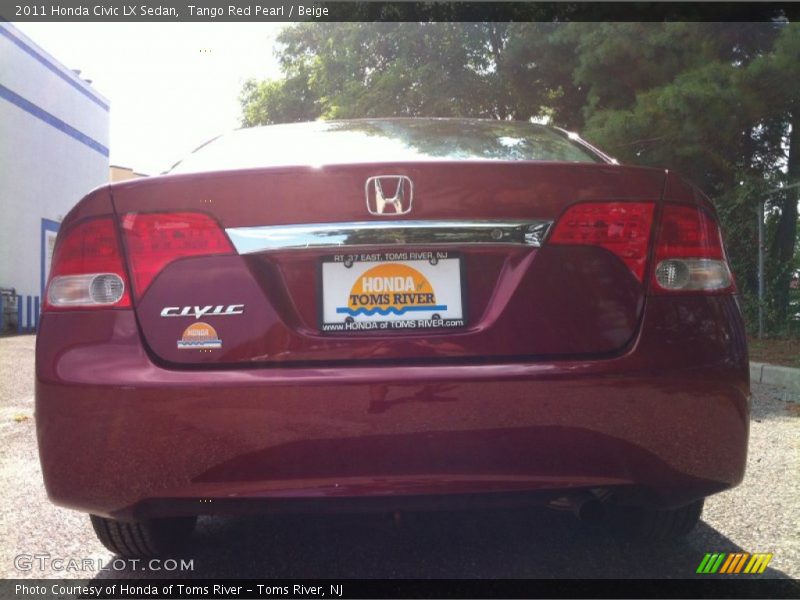 Tango Red Pearl / Beige 2011 Honda Civic LX Sedan