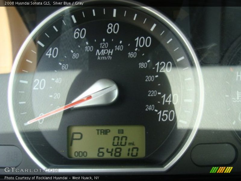 Silver Blue / Gray 2008 Hyundai Sonata GLS