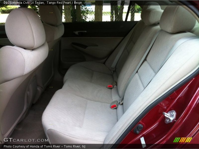 Tango Red Pearl / Beige 2011 Honda Civic LX Sedan