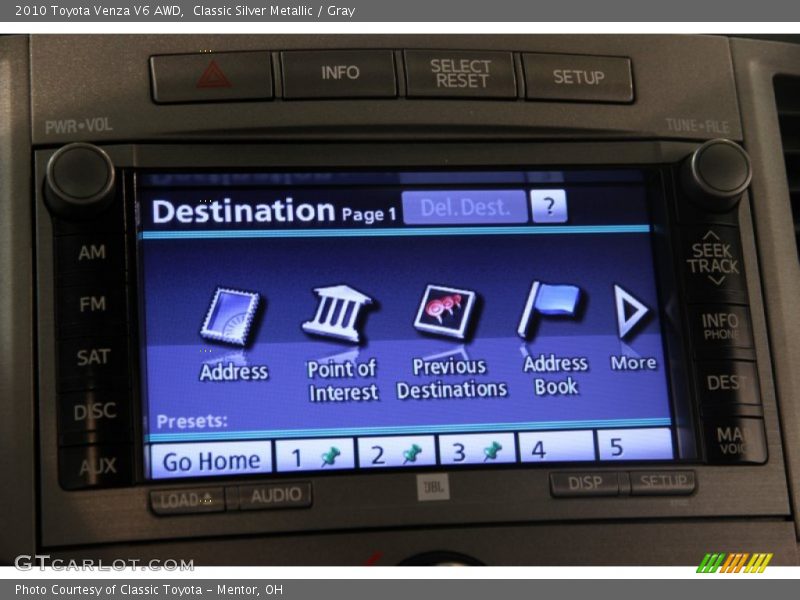 Classic Silver Metallic / Gray 2010 Toyota Venza V6 AWD