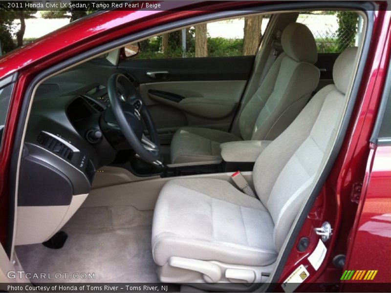 Tango Red Pearl / Beige 2011 Honda Civic LX Sedan