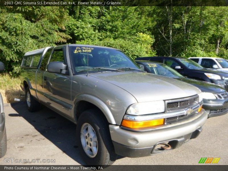 Pewter Metallic / Graphite 2003 GMC Sonoma SLS Extended Cab 4x4