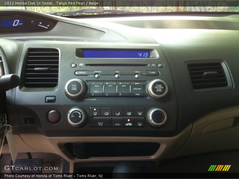 Tango Red Pearl / Beige 2011 Honda Civic LX Sedan