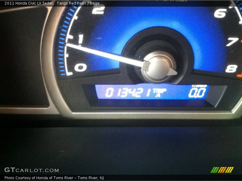 Tango Red Pearl / Beige 2011 Honda Civic LX Sedan