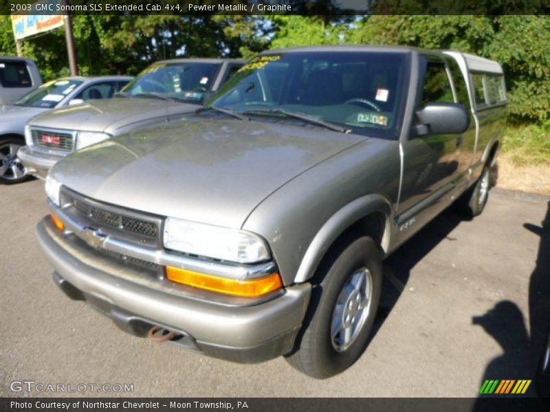 Pewter Metallic / Graphite 2003 GMC Sonoma SLS Extended Cab 4x4