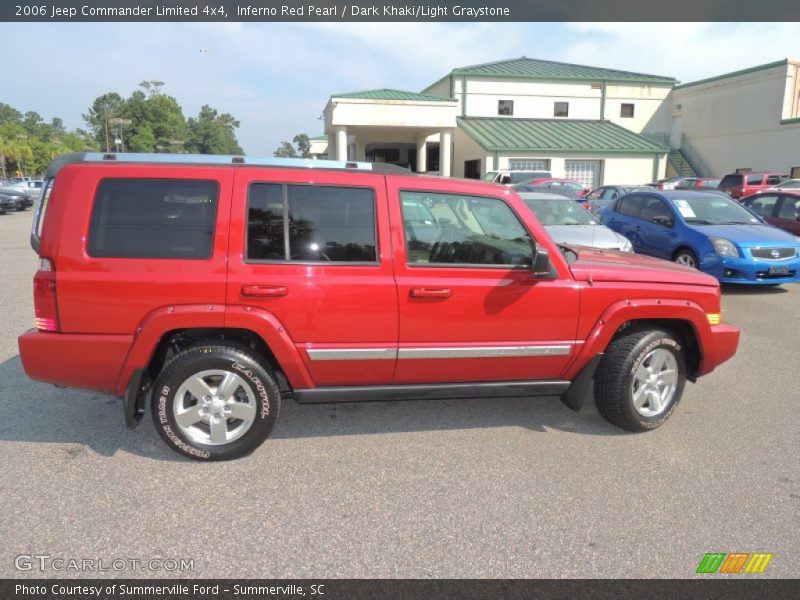 Inferno Red Pearl / Dark Khaki/Light Graystone 2006 Jeep Commander Limited 4x4