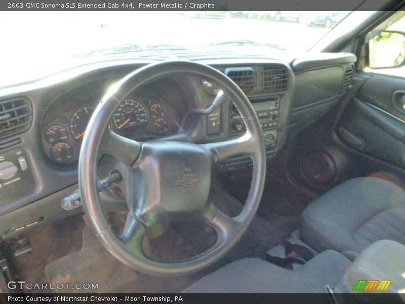 Pewter Metallic / Graphite 2003 GMC Sonoma SLS Extended Cab 4x4