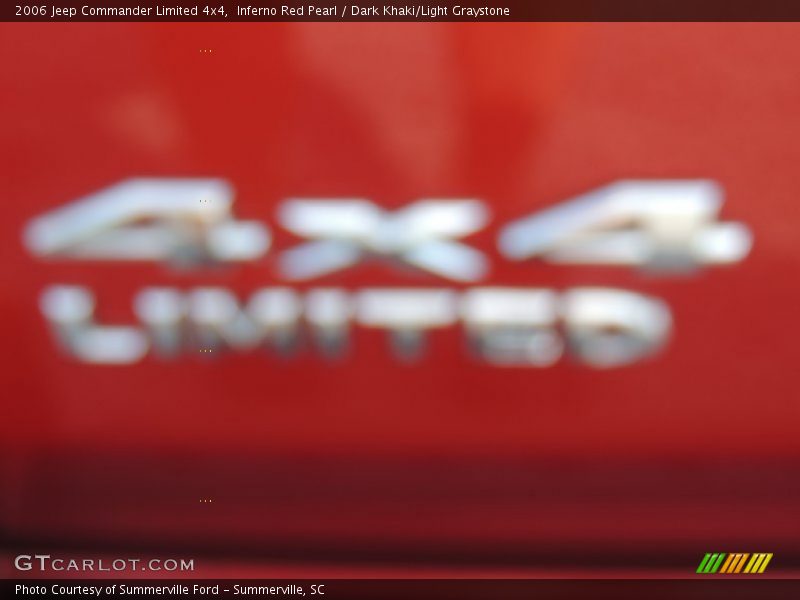 Inferno Red Pearl / Dark Khaki/Light Graystone 2006 Jeep Commander Limited 4x4